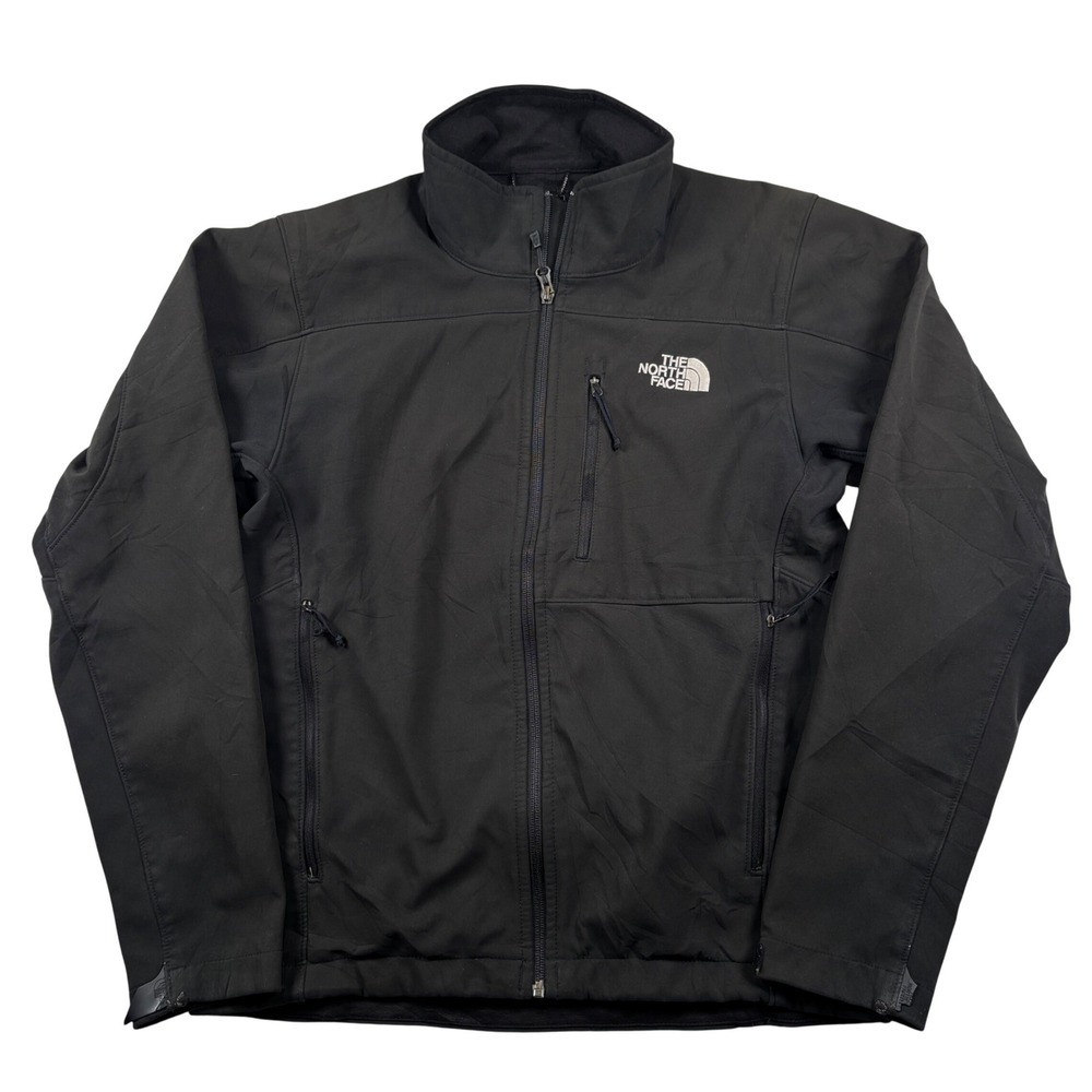 The North Face Apex Bionic Jacket Mens Small Black Softshell Windproof Coat